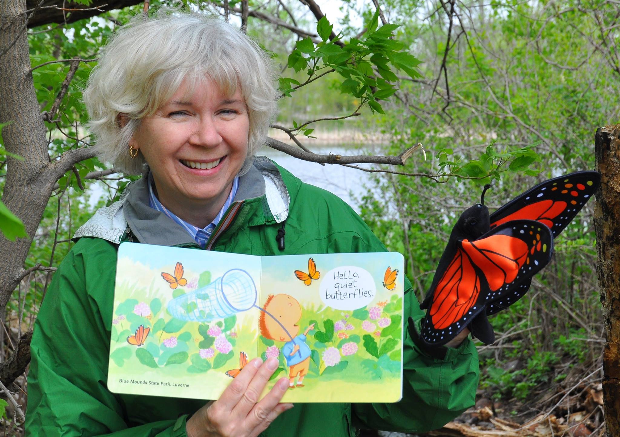 Connie Van Hoven with Hello, Minnesota! and butterfly